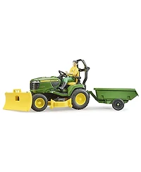 Bruder bworld John Deere Lawn Mower Tractor with Trailer and Gardener 2-4 - Ages 5-7