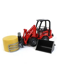 Bruder Schaffer Compact Loader with Bale Gripper and a Round Bale 2-4 - Ages 5-7