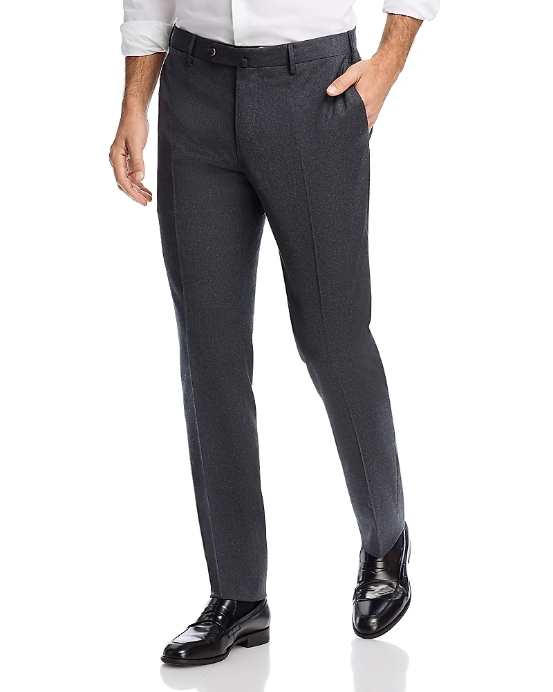 Pt Torino Melange Stretch Flannel Slim Fit Trousers