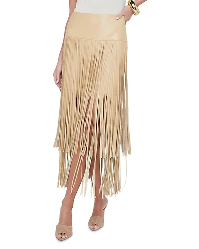 Karolina Tiered Fringe Midi Skirt