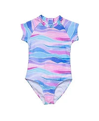 Snapper Rock Unisex Water Hues Short Sleeve Surf Suit