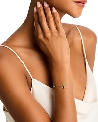 18K Yellow Gold Classic Sun & Resin Bead Link Bracelet