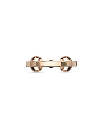 18K Rose Gold Horsebit Diamond Accent Ring