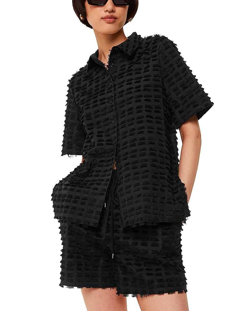 Whistles Camilla Fringed Shirt