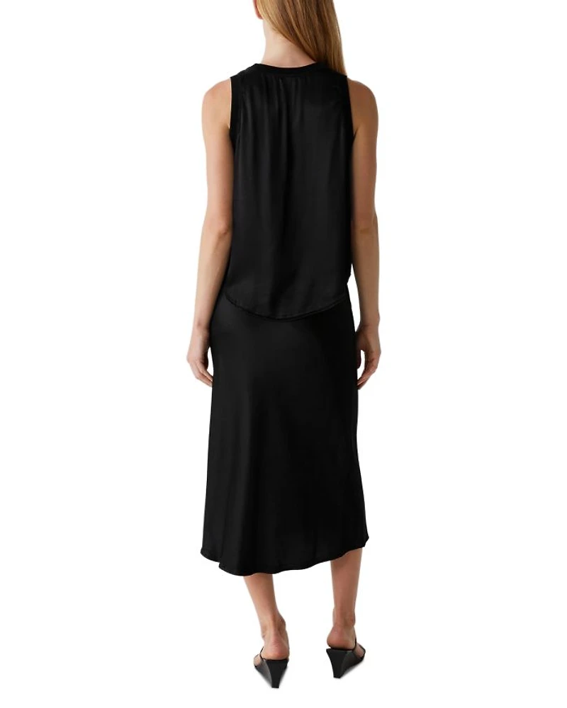 Leila Bias Cut Satin Skirt