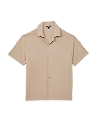 Hunt Textured Crepe Regular Fit Button Down Camp Shirt