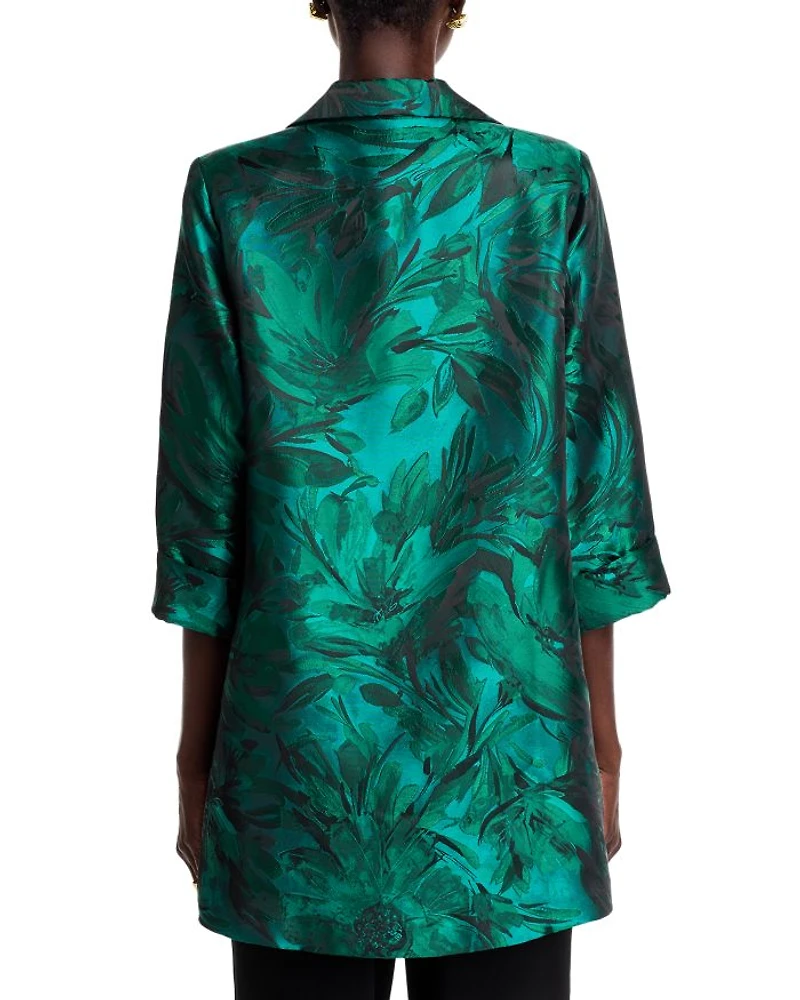 Botanical Jacquard A Line Jacket