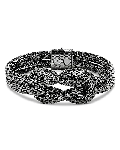 John Hardy Sterling Silver Classic Chain Love Knot Woven Link Bracelet