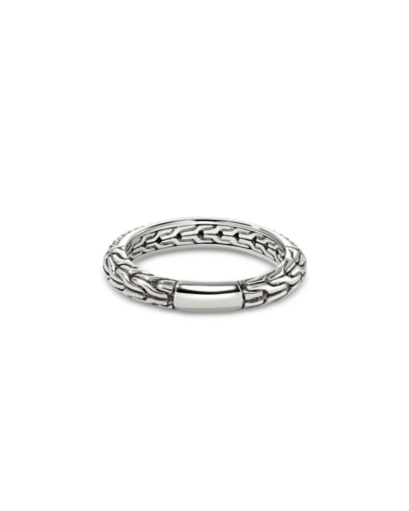 Sterling Silver JH Essentials Pavé Diamond Band Ring, 0.60 tcw