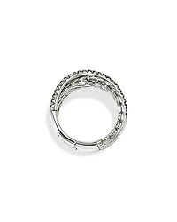 Sterling Silver JH Essentials Sapphire Pavé Crossover Statement Ring