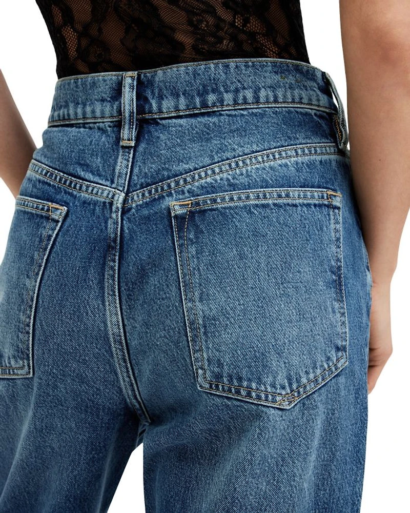 Blake Mid Rise Wide Leg Jeans Dark Indigo