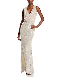 Eliza J Halter Sequin Gown