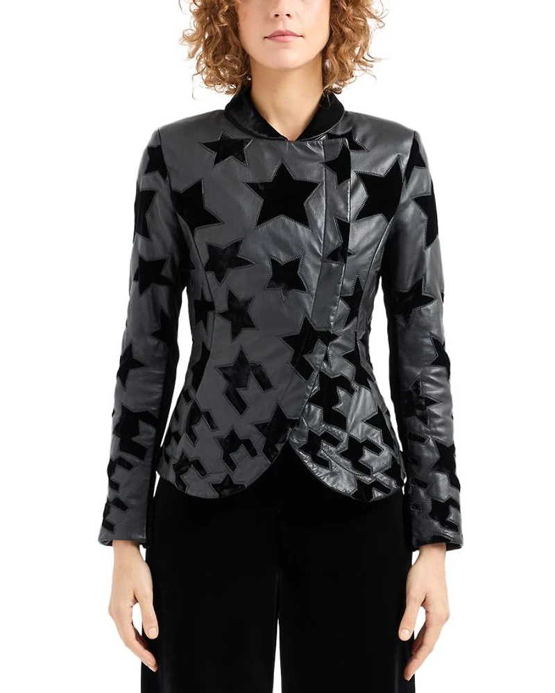 Velvet Stars Leather Jacket