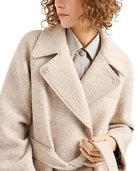 Wool Melange Belted Trench Coat