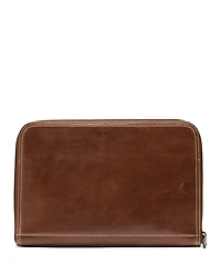 Picton Leather File Medium Zipper Clutch