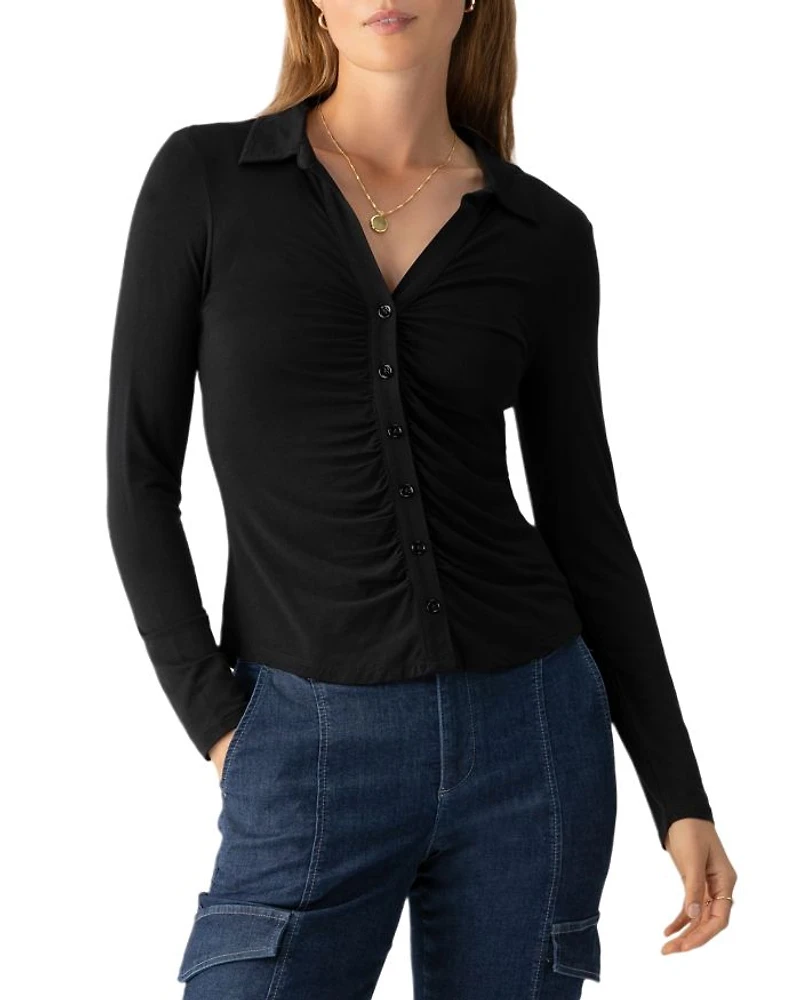 Dreamgirl Ruched Knit Shirt