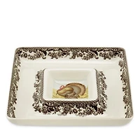 Woodland Turkey Square Chip & Dip Server