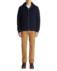 Wool & Cashmere Reversible Full Zip Down Hoodie
