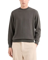 Virgin Wool Allover Jacquard Chevron Design Sweater