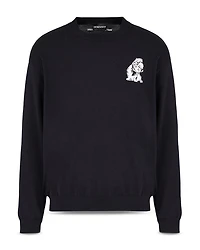 Embroidered Bulldog Sweater