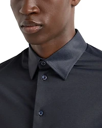 Four Way Stretch Printed Regular Fit Button Down Shirt