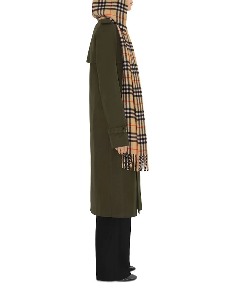Lola Check Cashmere Hooded Scarf