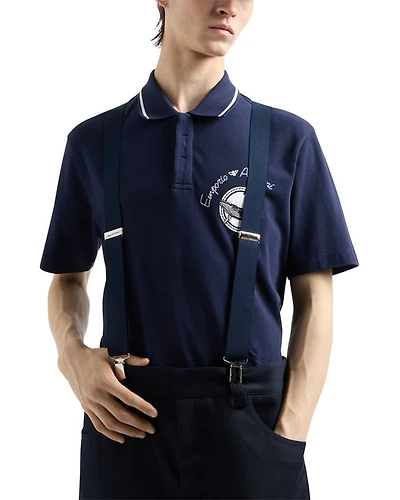 Cotton Piquet Whale & Logo Embroidery Polo