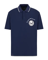 Cotton Piquet Whale & Logo Embroidery Polo