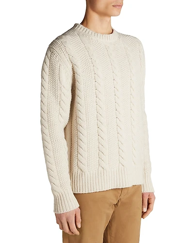 Moncler Wool & Cashmere Cable Knit Sweater