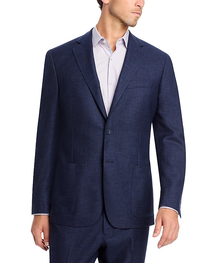 Vince Melange Solid Unstructured Slim Fit Suit Jacket