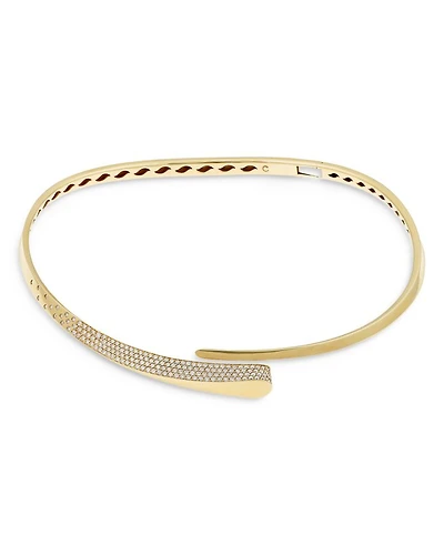 18K Yellow Gold Like Diamond Pavé Choker Necklace - Exclusive, Italy Campaign