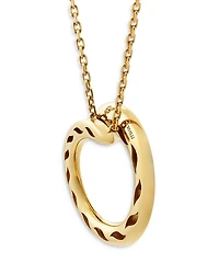 18K Yellow Gold Like Diamond Pavé Circle Pendant Necklace, 14-16" - Exclusive