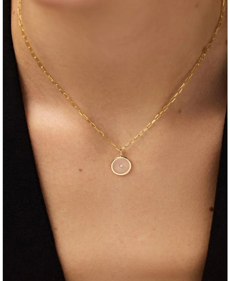 10k Gold Floating Lab Grown Lab Grown Diamond Large Necklace