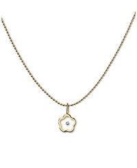 Ana Luisa 10k Flower Floating Lab Grown Diamond Necklace