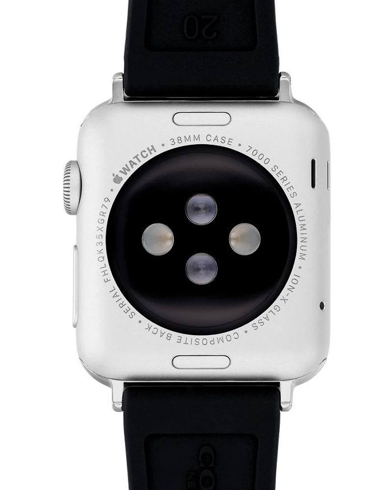 Apple Watch® Floral Black Silicone Strap, 38/40/41mm
