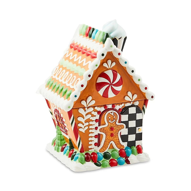Mackenzie-Childs Bake Shop Gingerbread House Cookie Jar