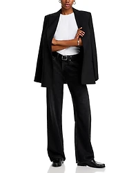Featherweight Logan High Rise Wide Leg Jeans Jet Black