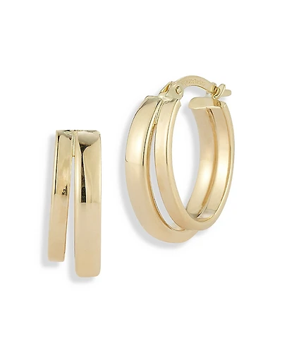 Moon & Meadow 14K Yellow Gold Double Small Hoop Earrings