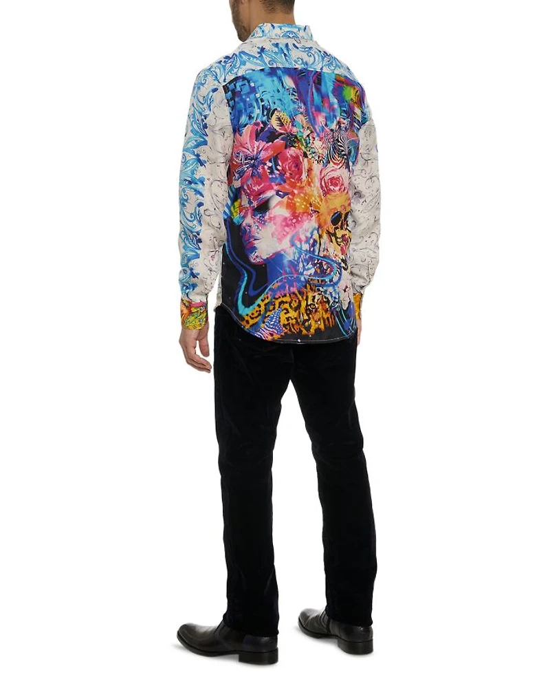 The B Hudson Button Front Printed Shirt