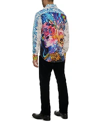 The B Hudson Button Front Printed Shirt