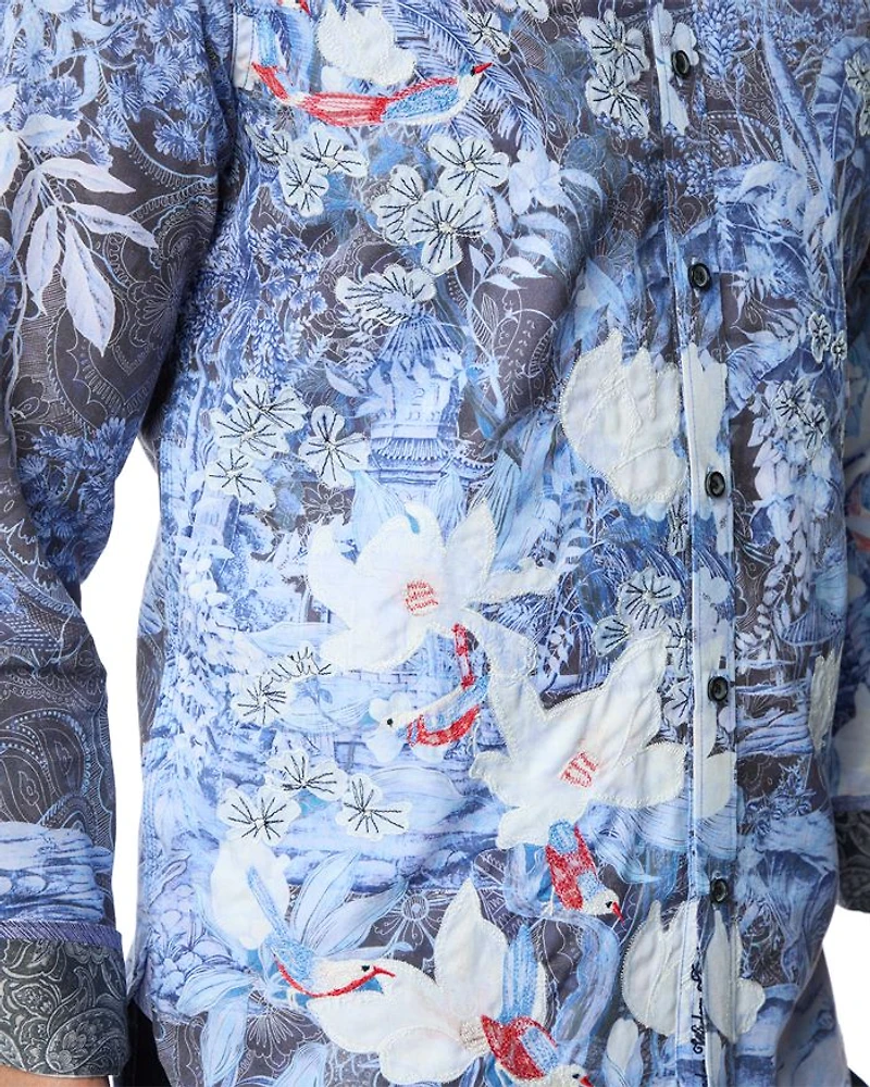 Nadine Button Front Printed Shirt