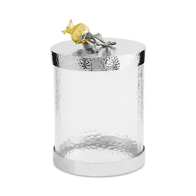 Pomegranate Silver and Gold Small Canister
