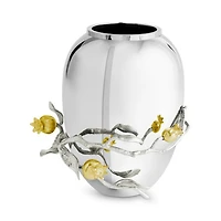 Pomegranate Silver and Gold Medium Vase