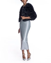 Feather Bolero with Metallic Thread Inserts