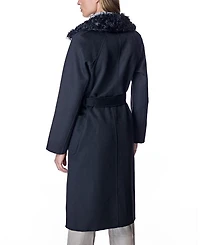 Belted Wool Coat with Collar
