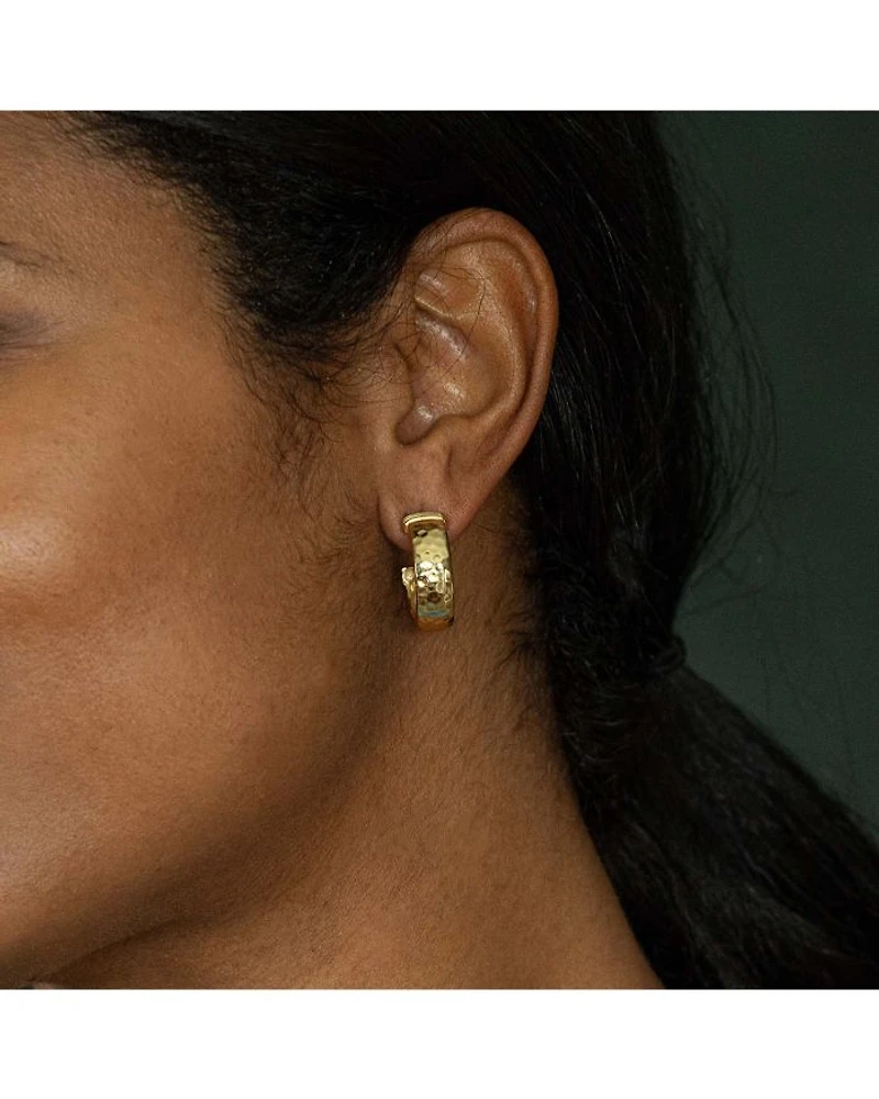 Cleopatra Textured Small Hoop Earrings