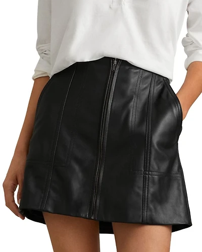 Daria Leather Miniskirt