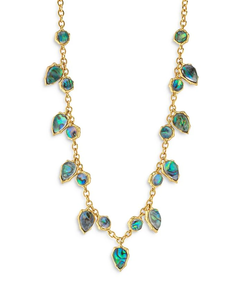 Aurora Abalone Statement Necklace, 16-18.5"