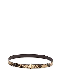 Tory Burch Women's Miller Snake Embossed Leather Belt