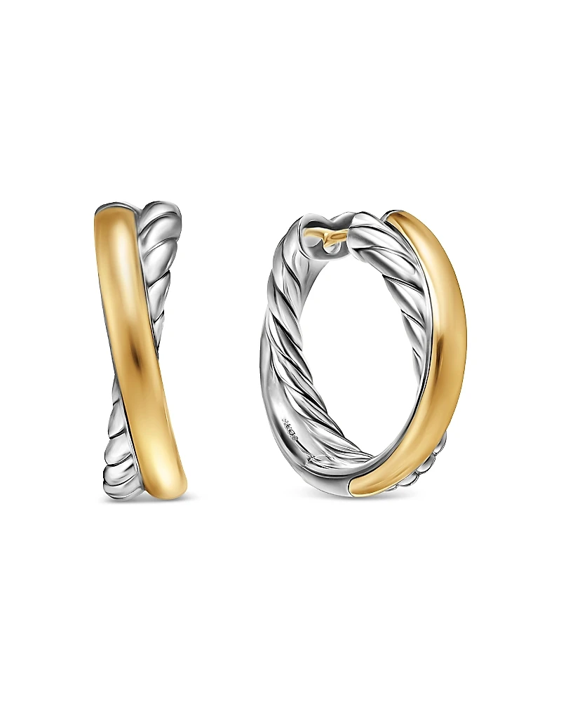 David Yurman Crossover Hoop Earrings